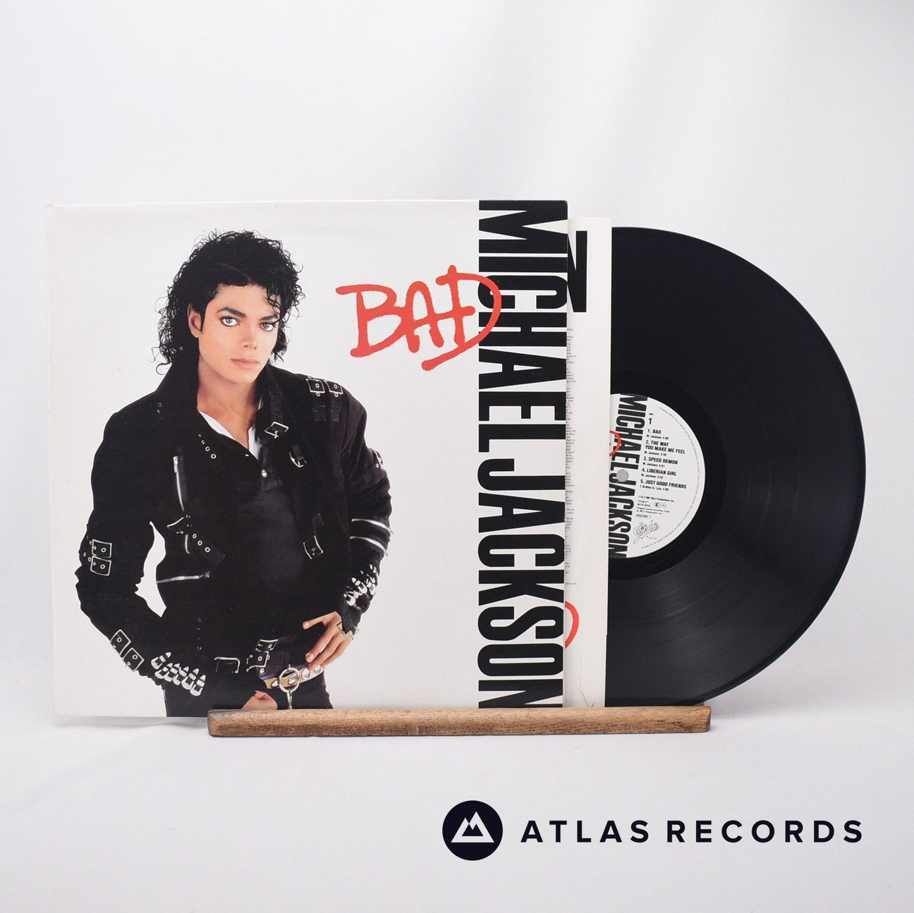 Michael Jackson Bad LP Vinyl Record - Front Cover & Record