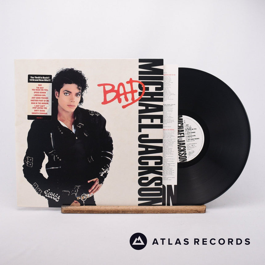 Michael Jackson Bad LP Vinyl Record - Front Cover & Record