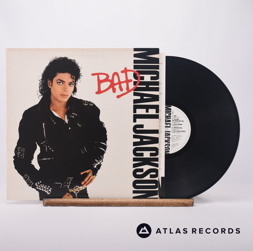 Michael Jackson Bad LP Vinyl Record - Front Cover & Record