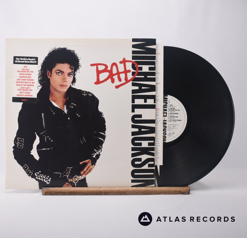 Michael Jackson Bad LP Vinyl Record - Front Cover & Record