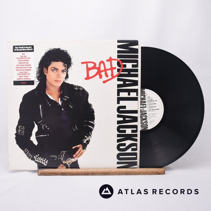 Michael Jackson Bad LP Vinyl Record - Front Cover & Record