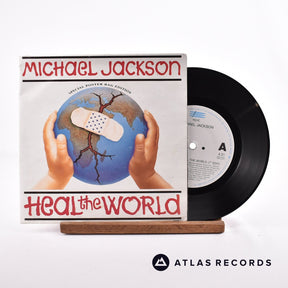 Michael Jackson Heal The World 7" Vinyl Record - Front Cover & Record