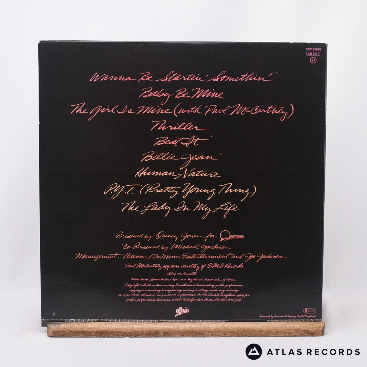 Michael Jackson Thriller LP Vinyl Record VG+/EX – Atlas Records