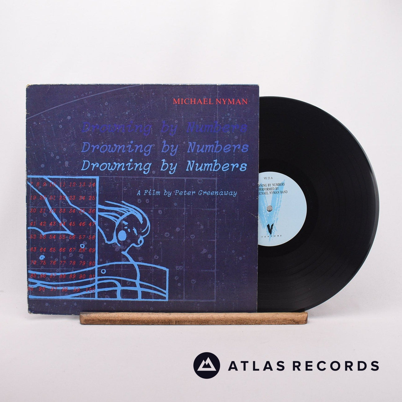 Michael Nyman Drowning By Numbers LP Vinyl Record - Front Cover & Record