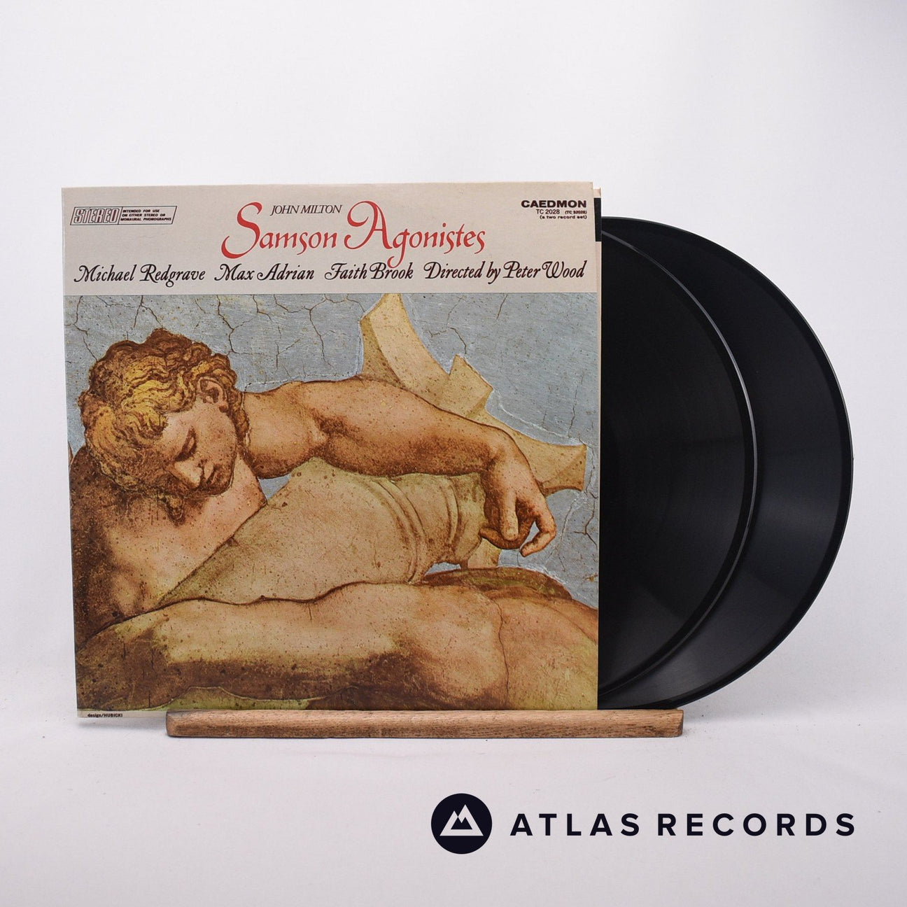 Michael Redgrave John Milton: Samson Agonistes 2 x LP Vinyl Record - Front Cover & Record