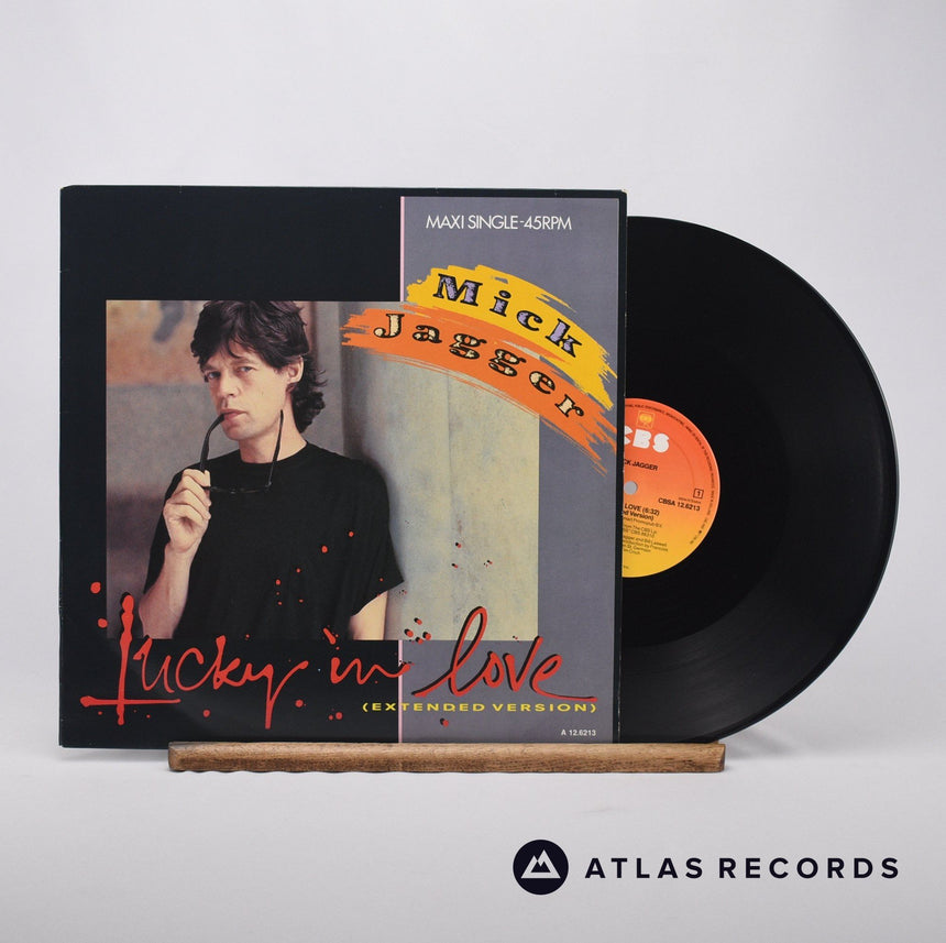 Mick Jagger Lucky In Love 12" Vinyl Record - Front Cover & Record