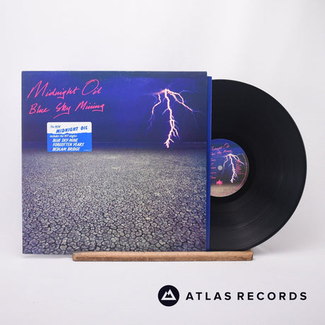 Midnight Oil Blue Sky Mining LP Vinyl Record - Front Cover & Record