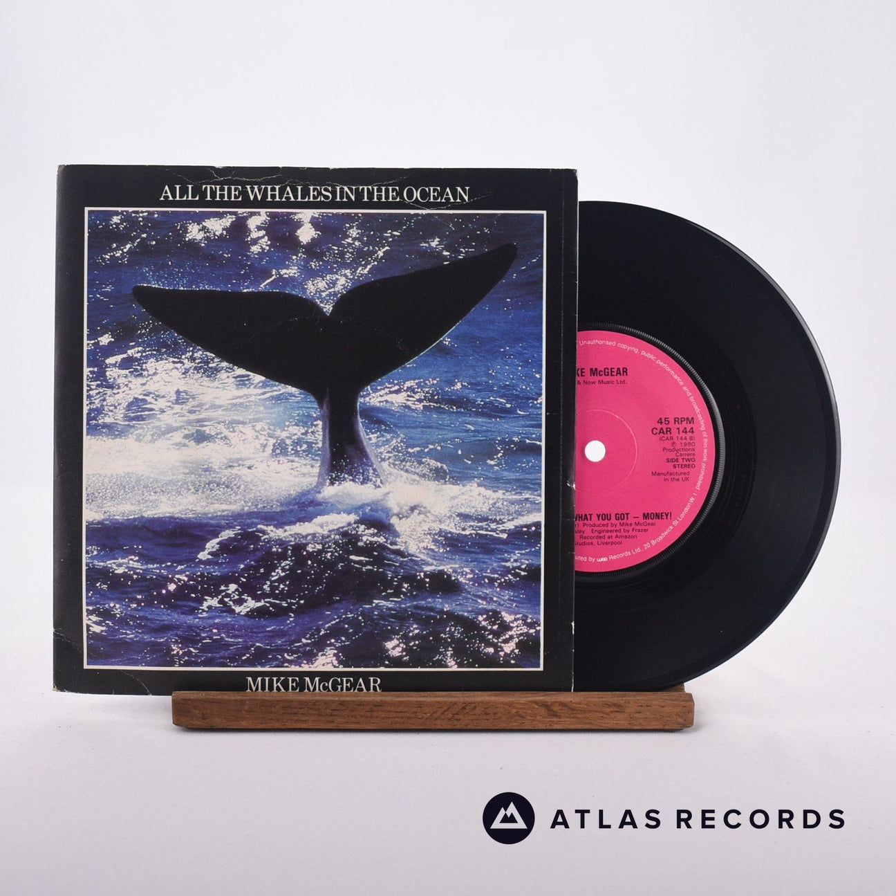 Mike McGear All The Whales In The Ocean 7" Vinyl Record - Front Cover & Record