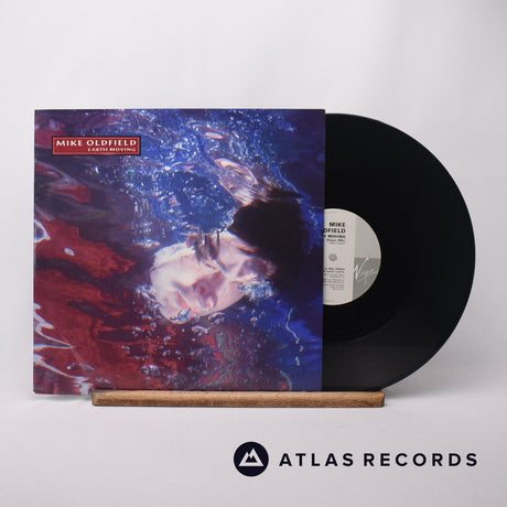 Mike Oldfield Earth Moving 12" Vinyl Record - Front Cover & Record