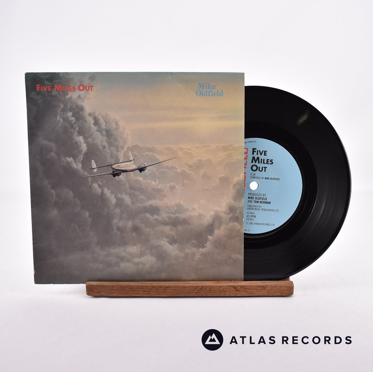 Mike Oldfield Five Miles Out 7" Vinyl Record - Front Cover & Record