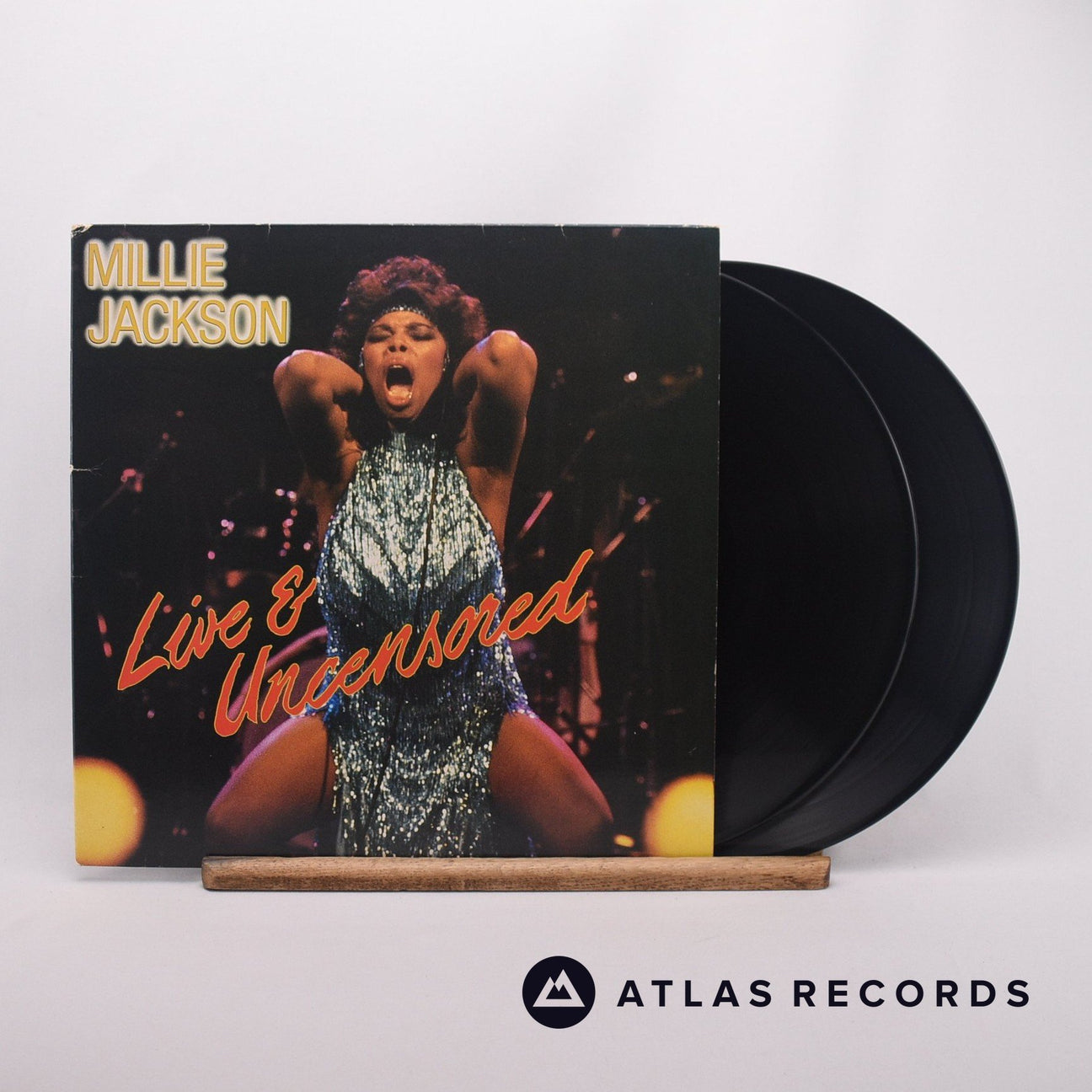 Millie Jackson Live And Uncensored 2 x LP Vinyl Record - Front Cover & Record