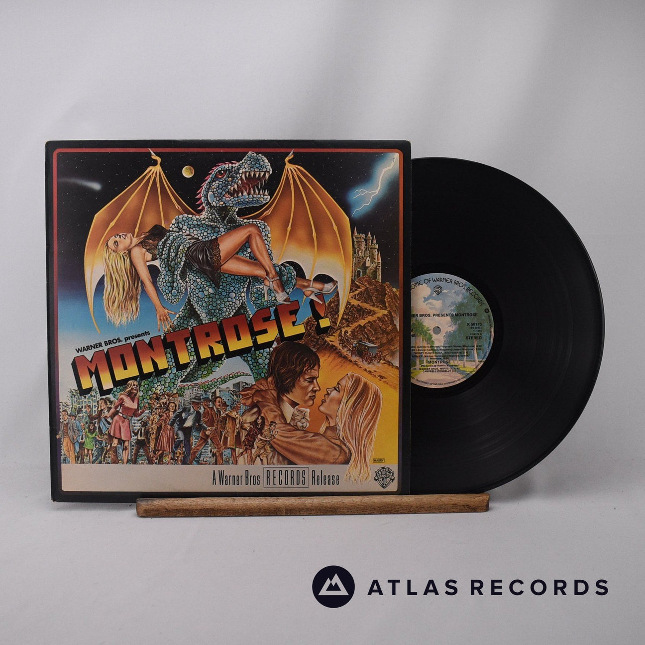 Montrose Warner Bros. Presents Montrose! LP Vinyl Record - Front Cover & Record