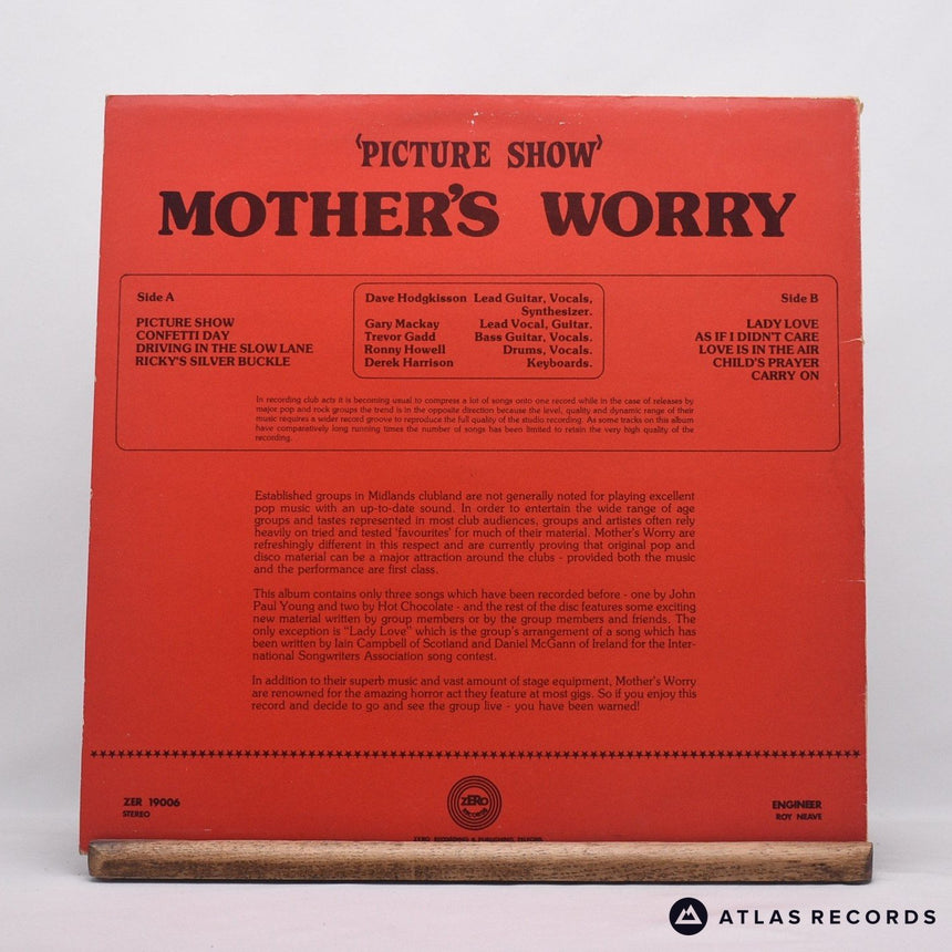 Mothers Worry - Picture Show - Signed LP Vinyl Record - VG+/EX