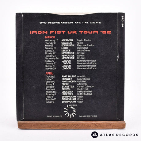 Motörhead - Iron Fist - Red Transparent Limited Edition 7" Vinyl Record - EX/EX