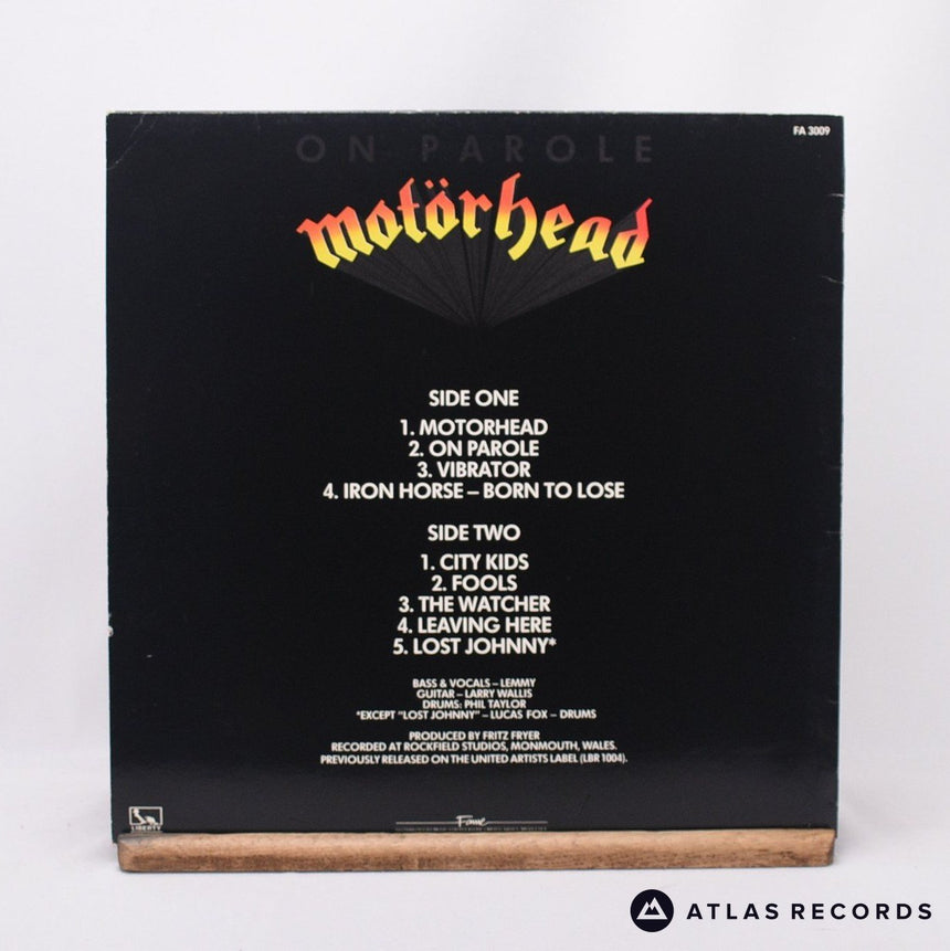 Motörhead - On Parole - Bilbo Reissue LP Vinyl Record - VG+/EX