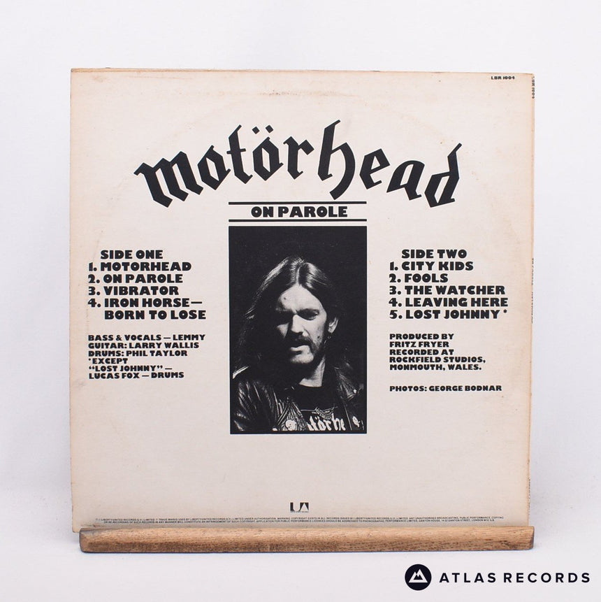 Motörhead - On Parole - Bilbo LP Vinyl Record - VG+/EX