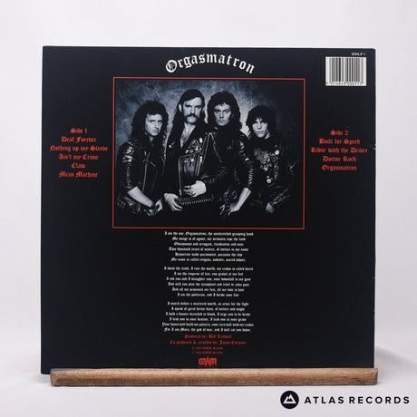 Motörhead - Orgasmatron - Lyric Sheet A-1 B-1 LP Vinyl Record - EX/EX