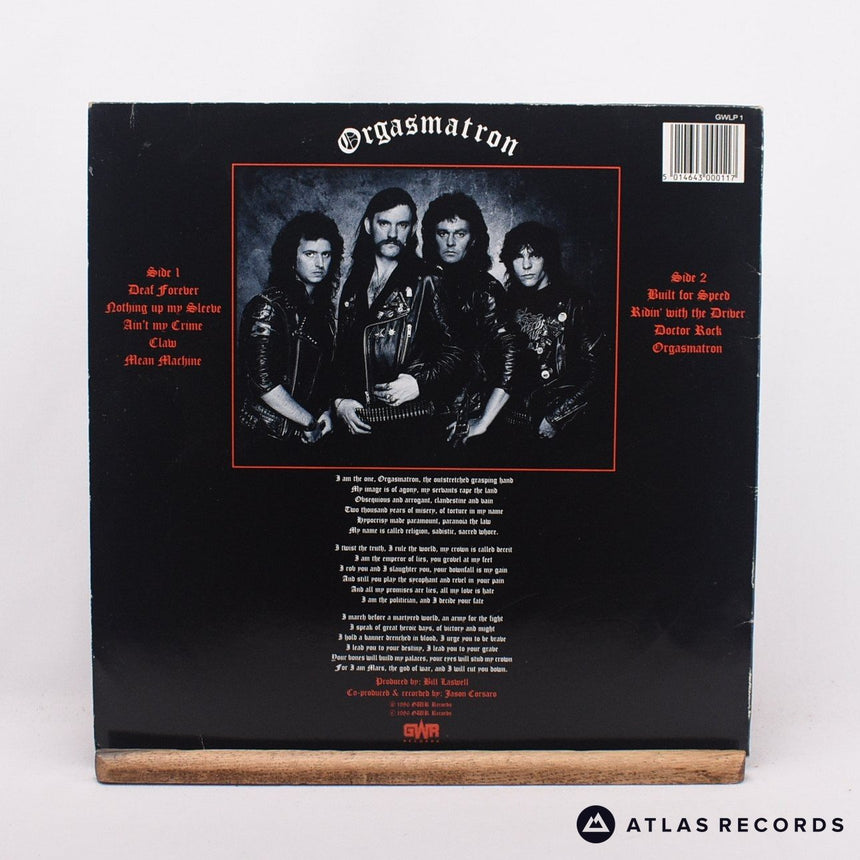 Motörhead - Orgasmatron - A-1 B-1 LP Vinyl Record - VG+/VG+