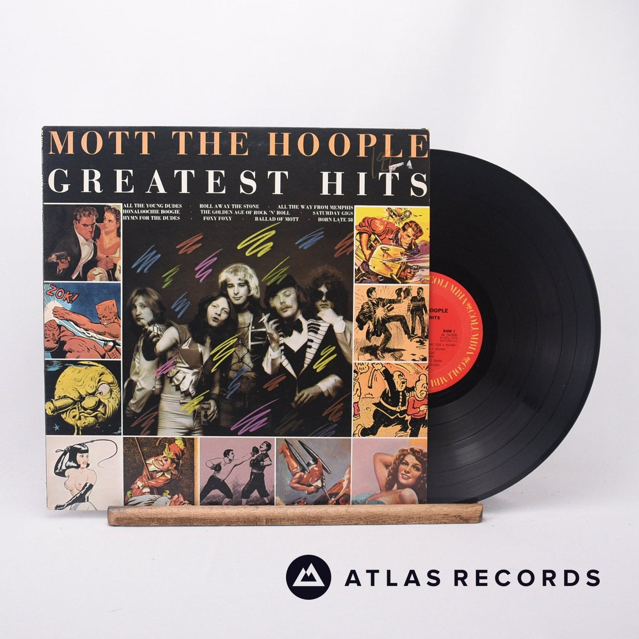 Mott The Hoople Greatest Hits LP Vinyl Record - Front Cover & Record