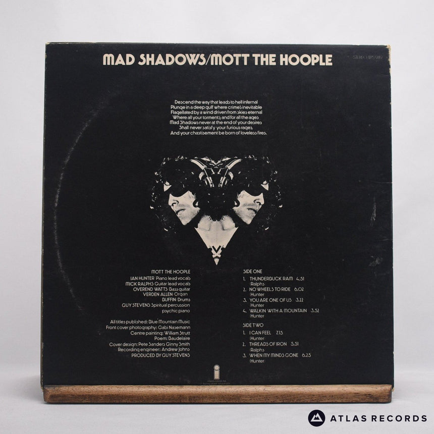 Mott The Hoople - Mad Shadows - Gatefold A-2 B-2 LP Vinyl Record - VG/EX