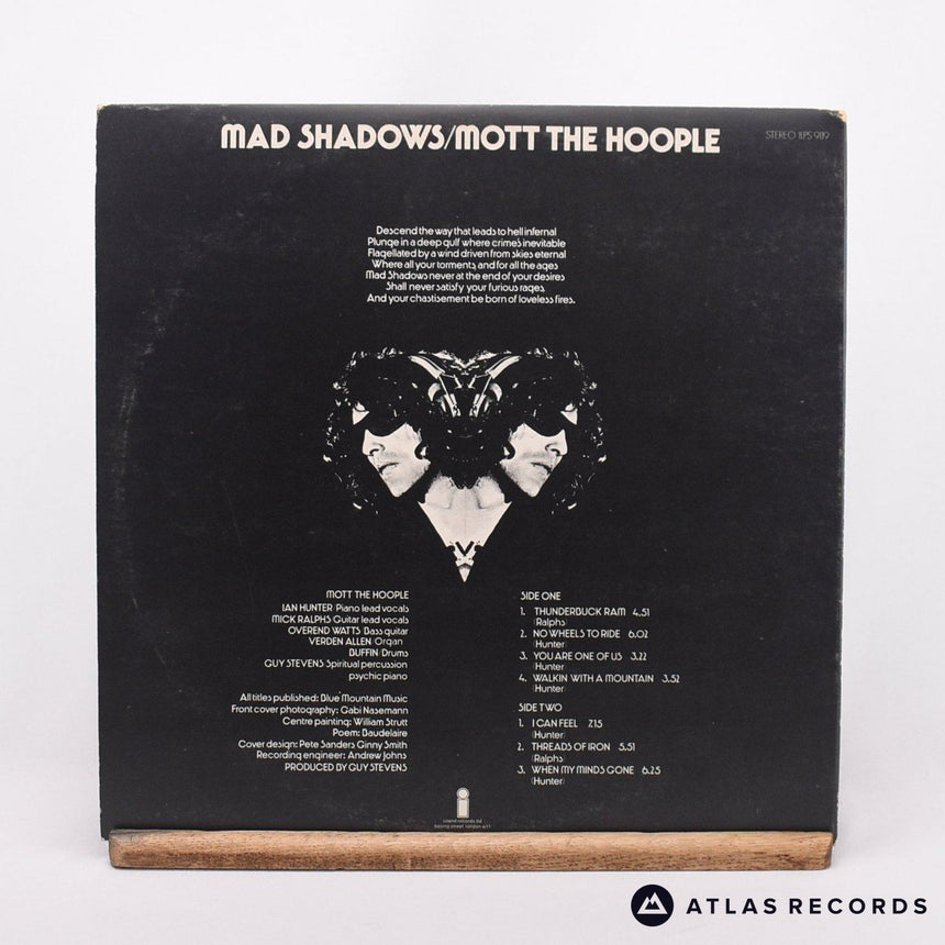 Mott The Hoople - Mad Shadows - Gatefold A-2U B-2U LP Vinyl Record - VG+/EX