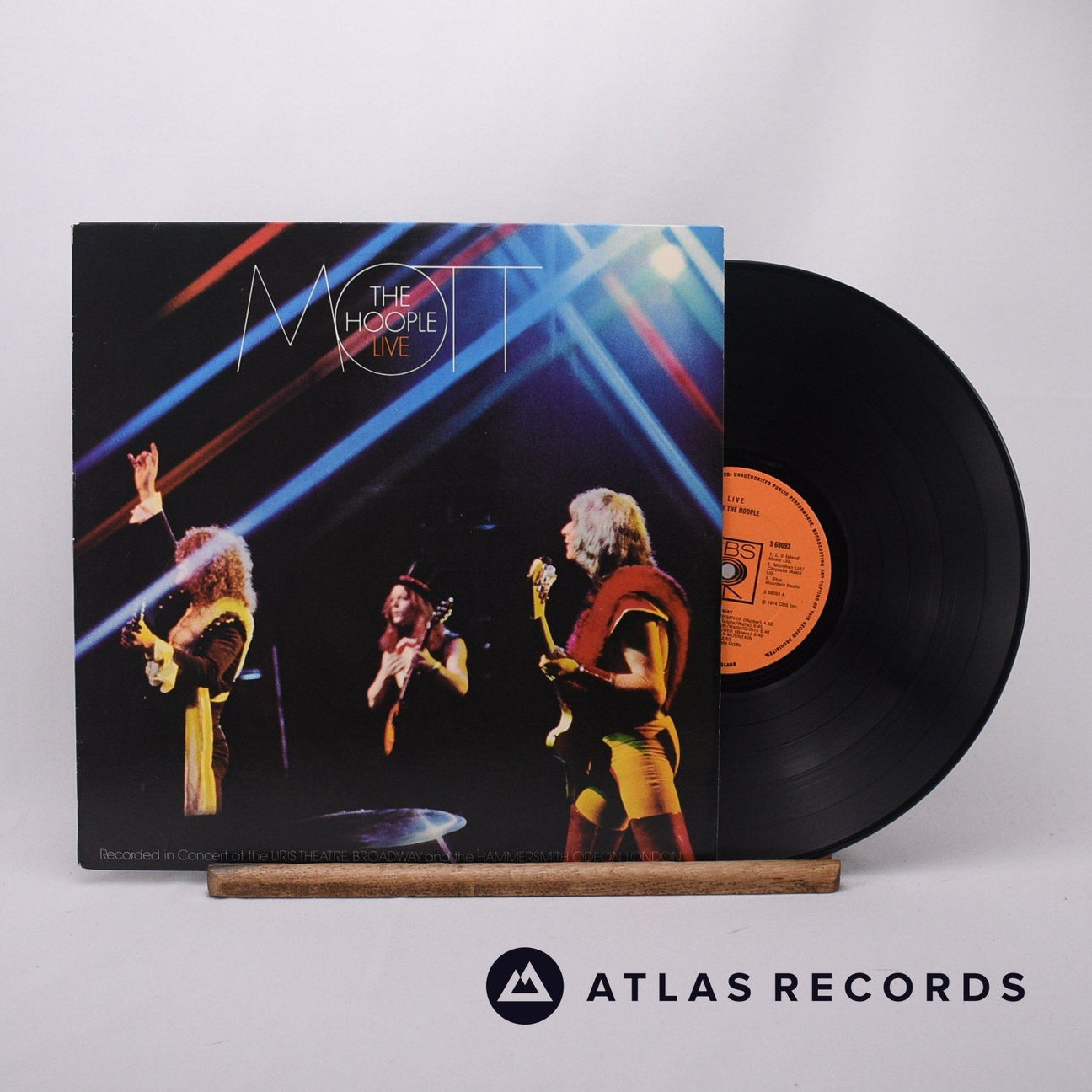 Mott The Hoople Mott The Hoople Live LP Vinyl Record - Front Cover & Record