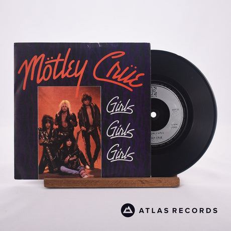 Mötley Crüe Girls Girls Girls 7" Vinyl Record - Front Cover & Record