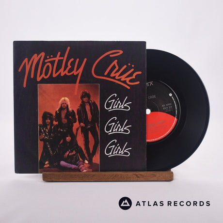 Mötley Crüe Girls Girls Girls 7" Vinyl Record - Front Cover & Record