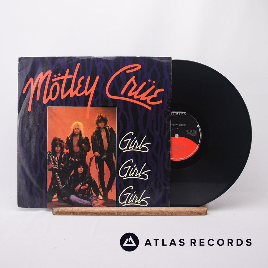 Mötley Crüe Girls Girls Girls 12" Vinyl Record - Front Cover & Record