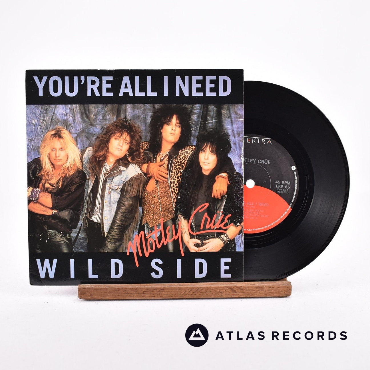 Mötley Crüe You're All I Need 7" Vinyl Record - Front Cover & Record