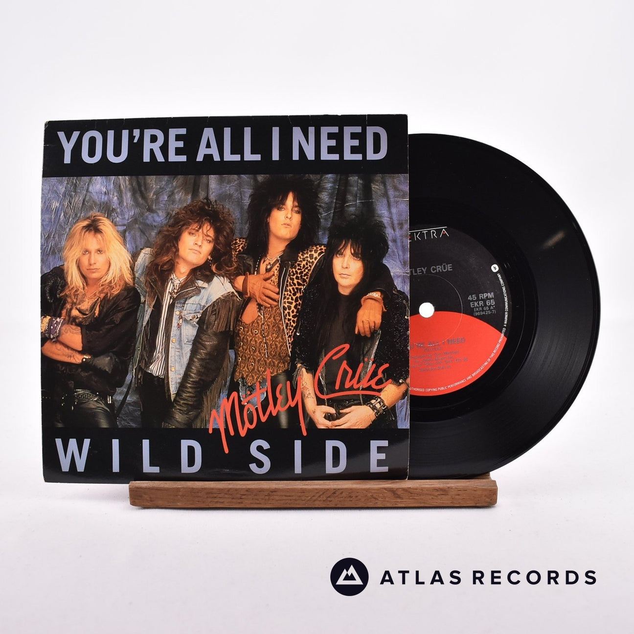 Mötley Crüe You're All I Need 7" Vinyl Record - Front Cover & Record