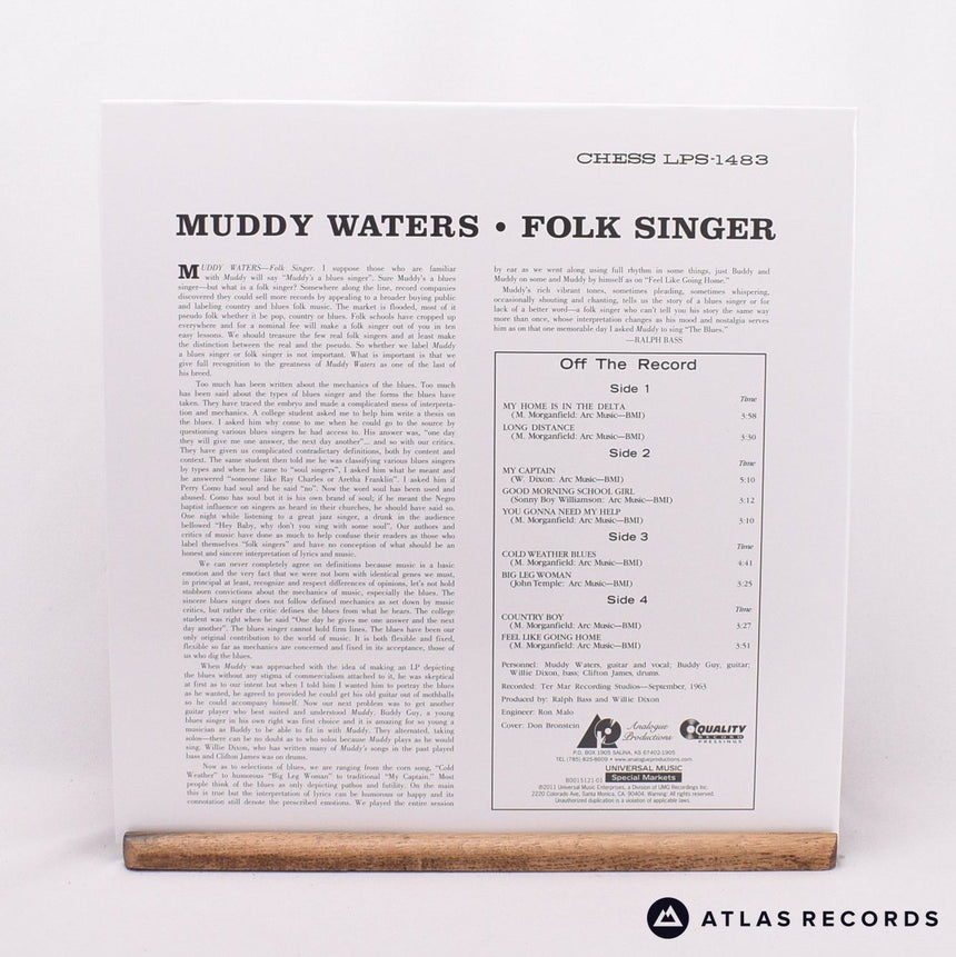 Muddy Waters - Folk Singer - 200G Insert Reissue 2 x LP Vinyl Record - NM/NM