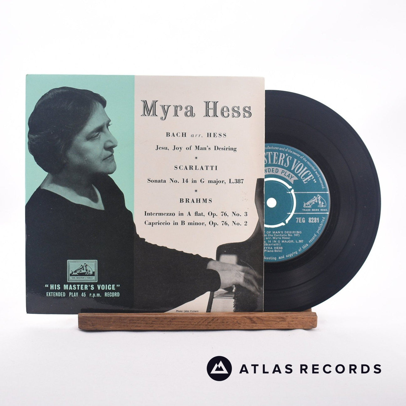 Myra Hess Piano Recital 7" Vinyl Record - Front Cover & Record