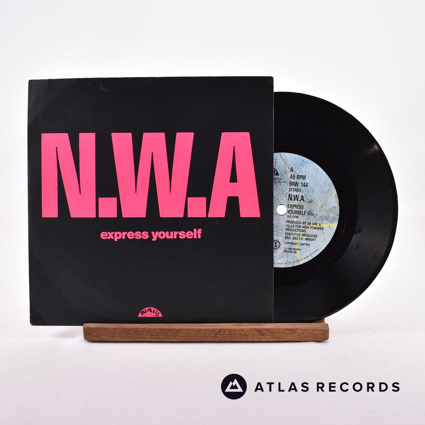 N.W.A. Express Yourself 7" Vinyl Record - Front Cover & Record