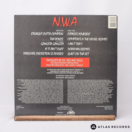 N.W.A. - Straight Outta Compton - Us LP Vinyl Record - EX/EX