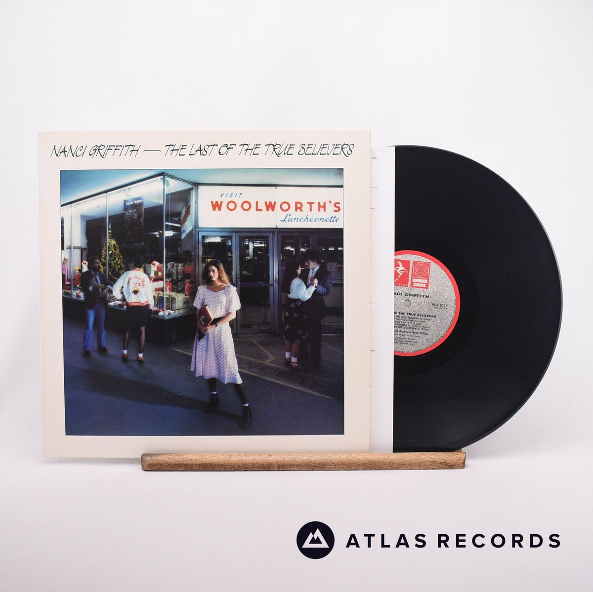 Nanci Griffith The Last Of The True Believers LP Vinyl Record - Front Cover & Record