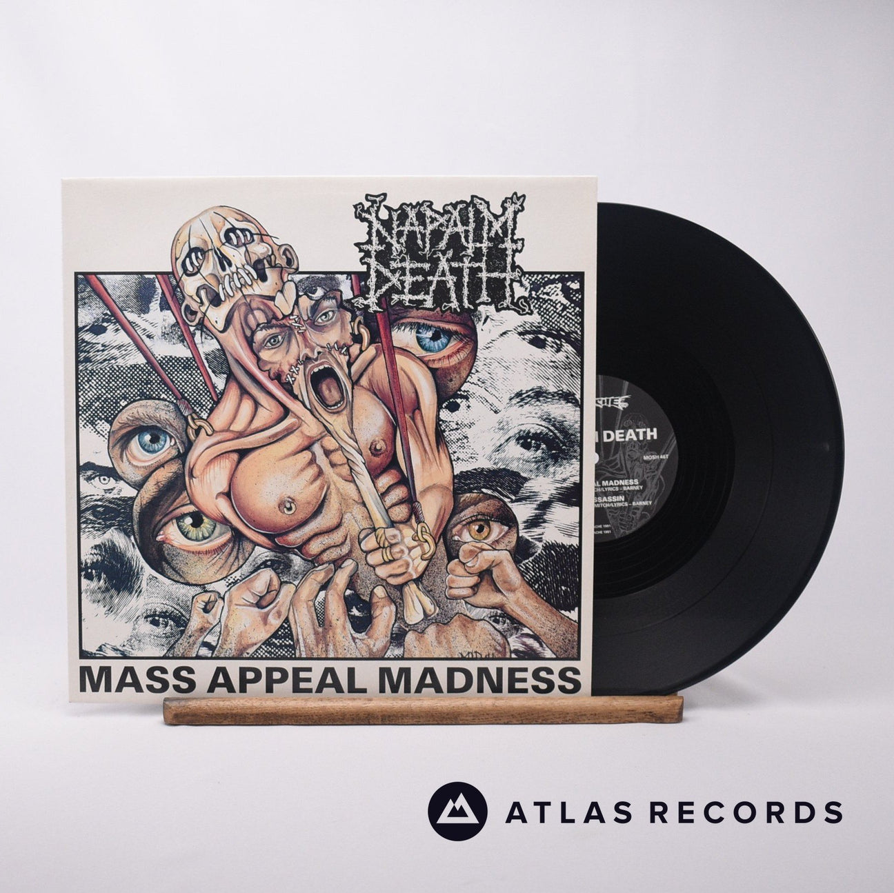 Napalm Death Mass Appeal Madness 12" Vinyl Record - Front Cover & Record