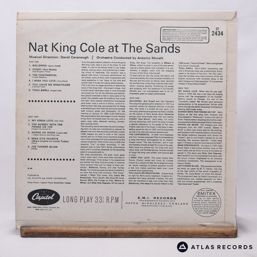 Nat King Cole - At The Sands - LP Vinyl Record - VG+/EX