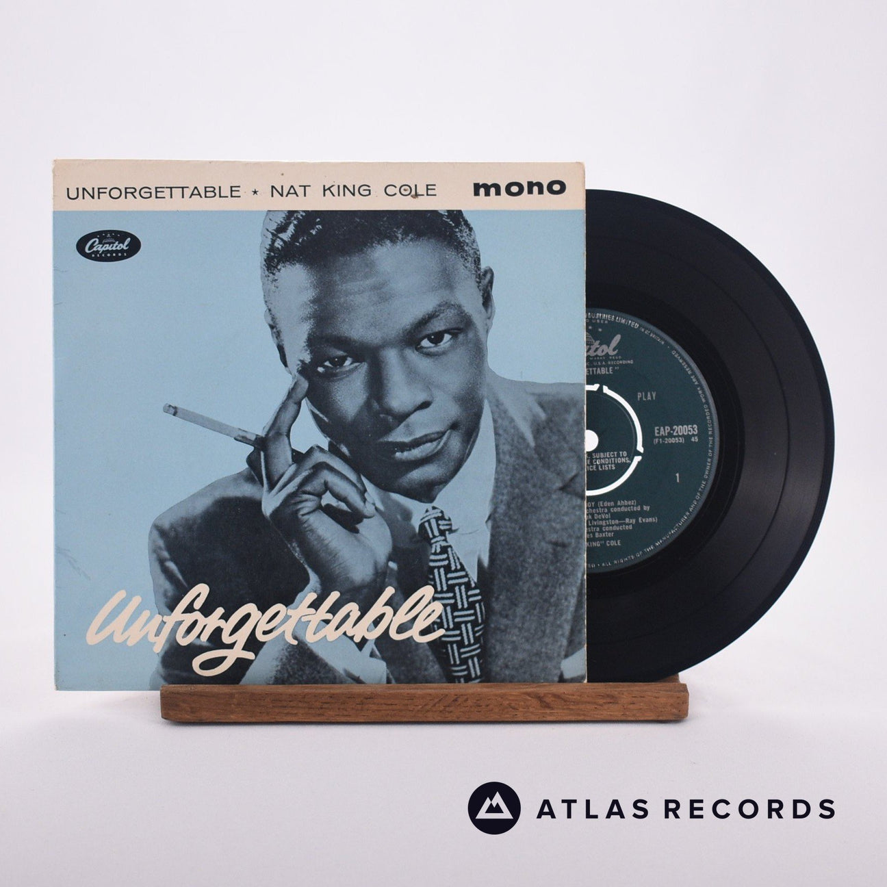 Nat King Cole Unforgettable 7" Vinyl Record - Front Cover & Record