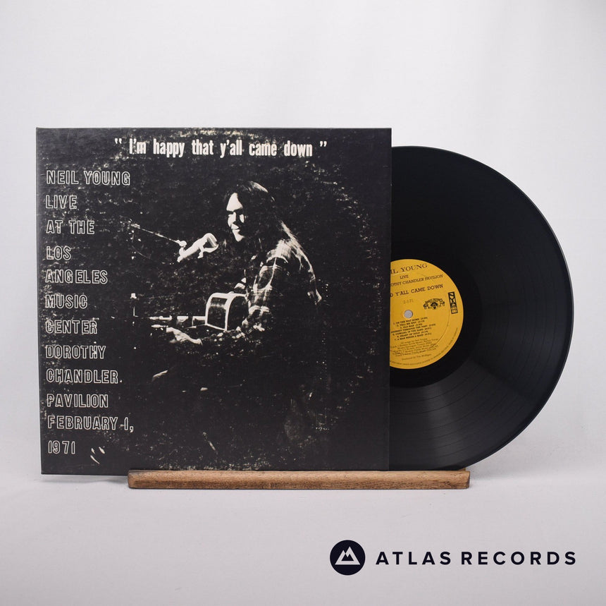 Neil Young Dorothy Chandler Pavilion 1971 LP Vinyl Record - Front Cover & Record