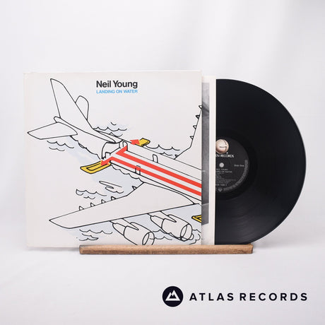 Neil Young Landing On Water LP Vinyl Record - Front Cover & Record