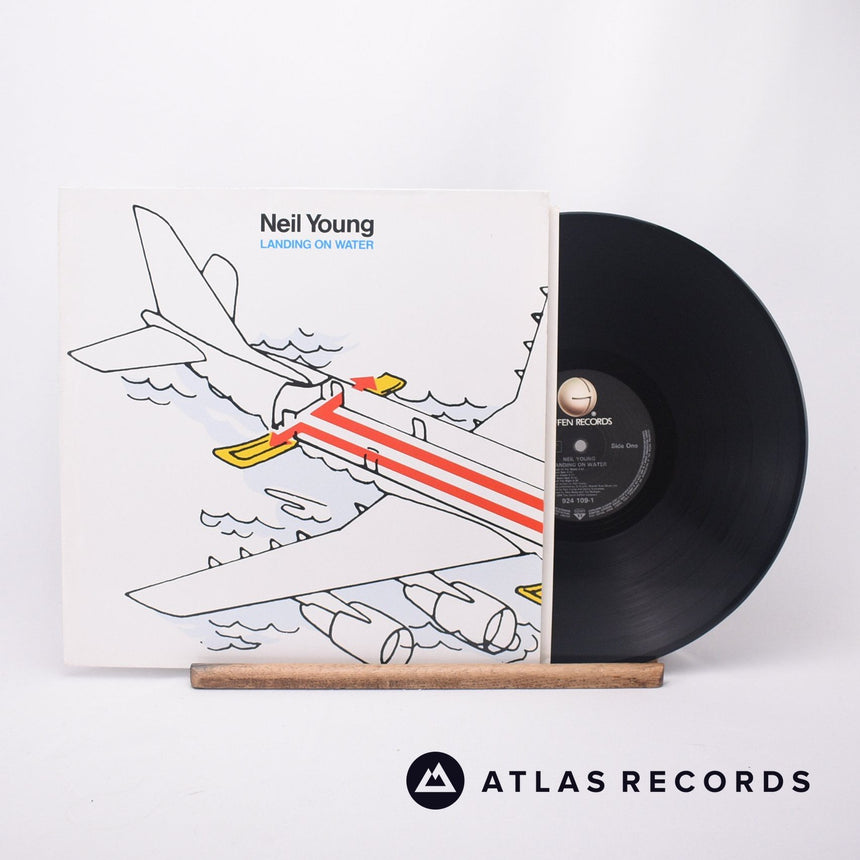 Neil Young Landing On Water LP Vinyl Record - Front Cover & Record