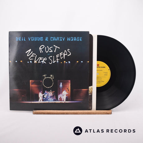 Neil Young Rust Never Sleeps LP Vinyl Record - Front Cover & Record