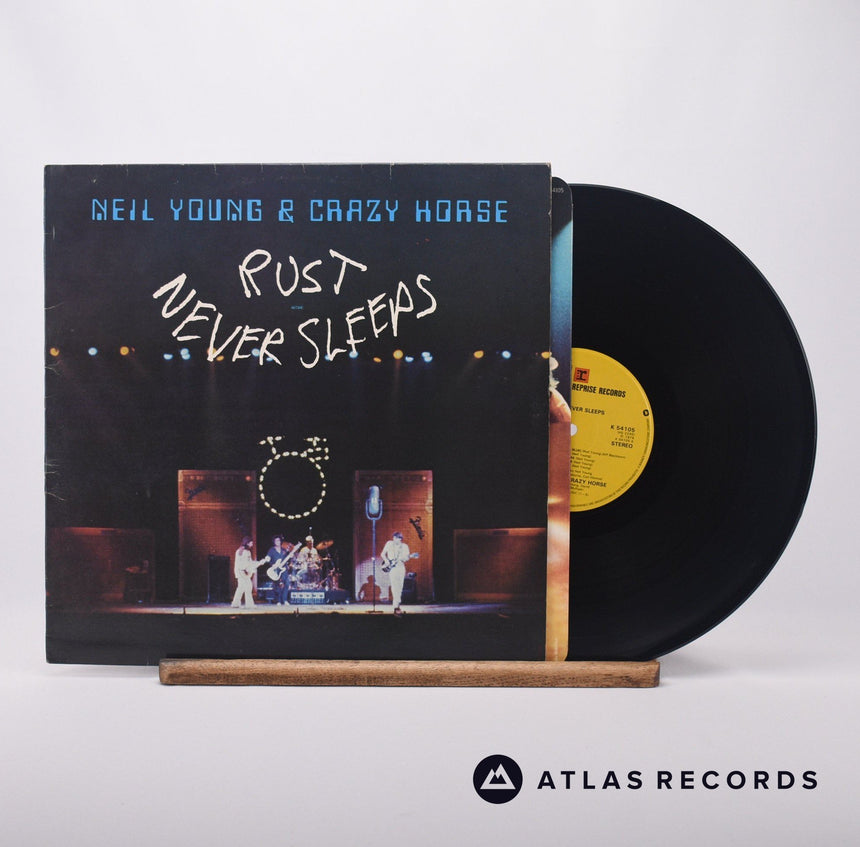 Neil Young Rust Never Sleeps LP Vinyl Record - Front Cover & Record