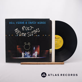 Neil Young Rust Never Sleeps LP Vinyl Record - Front Cover & Record