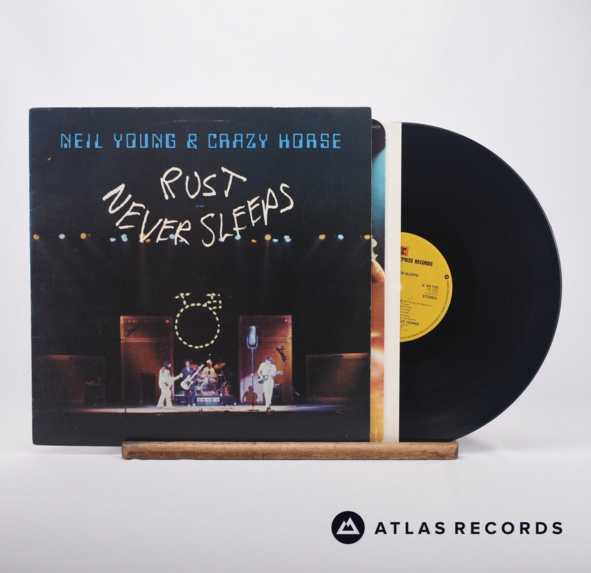 Neil Young Rust Never Sleeps LP Vinyl Record - Front Cover & Record