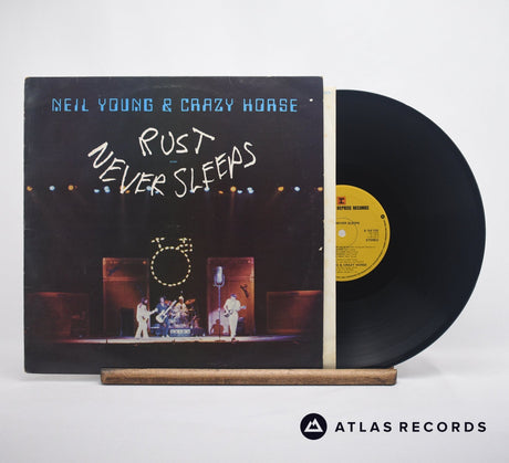 Neil Young Rust Never Sleeps LP Vinyl Record - Front Cover & Record