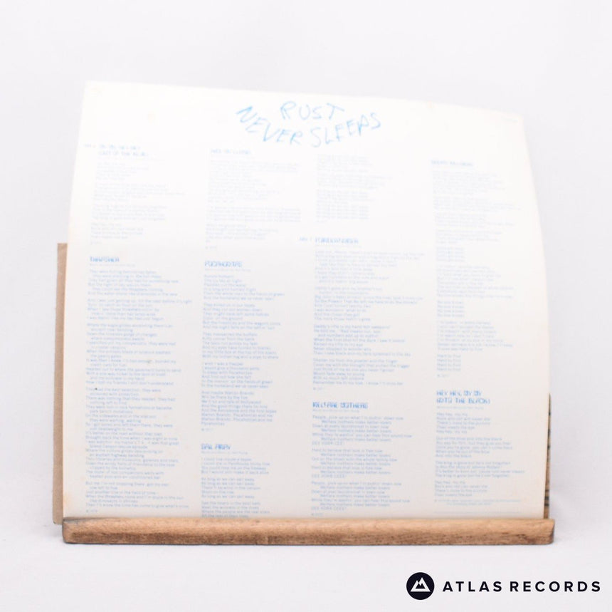 Neil Young - Rust Never Sleeps - Lyric Sheet A1 B1 LP Vinyl Record - EX/EX