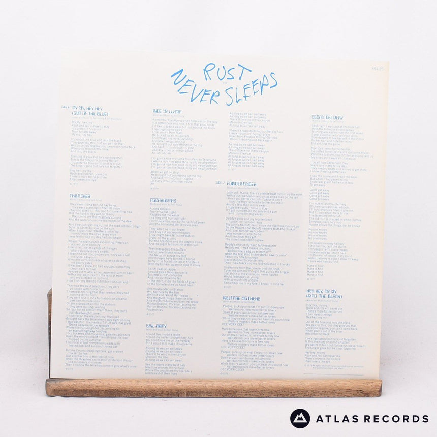 Neil Young - Rust Never Sleeps - Lyric Sheet A1 B1 LP Vinyl Record - EX/EX