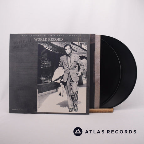 Neil Young World Record 2 x LP Vinyl Record - Front Cover & Record